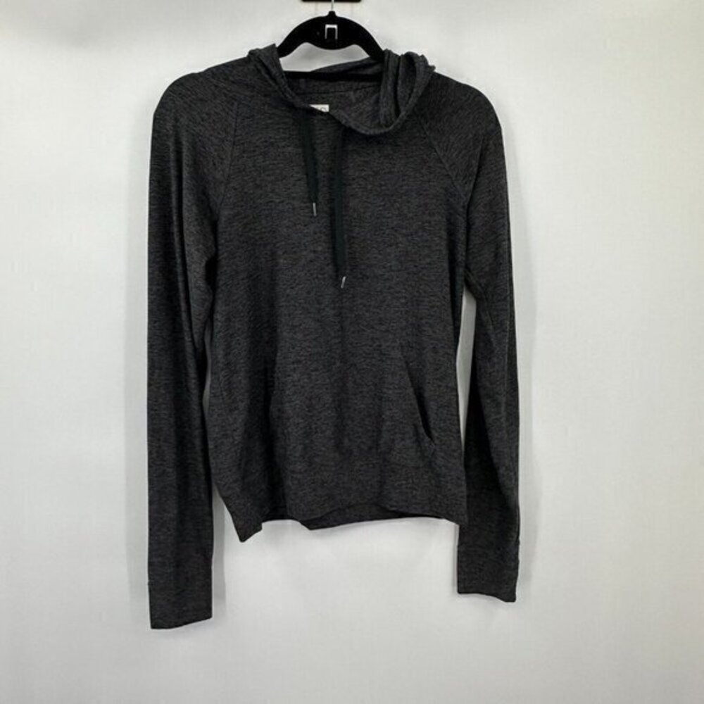 Outdoor Voices Womens Jacket Medium Pullover Gray Hoodie Casual Thumbholes Knit